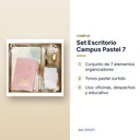 SET ESCRITORIO CAMPUS PASTEL 7 - características principales