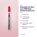 ROTULADOR ACRÍLICO LYRA 1MM ROJO GRADUATE MARK ALL - características principales
