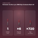 ROTULADOR ACRÍLICO LYRA 1MM ROJO GRADUATE MARK ALL - formato de venta: paquete de 6, caja de 720
