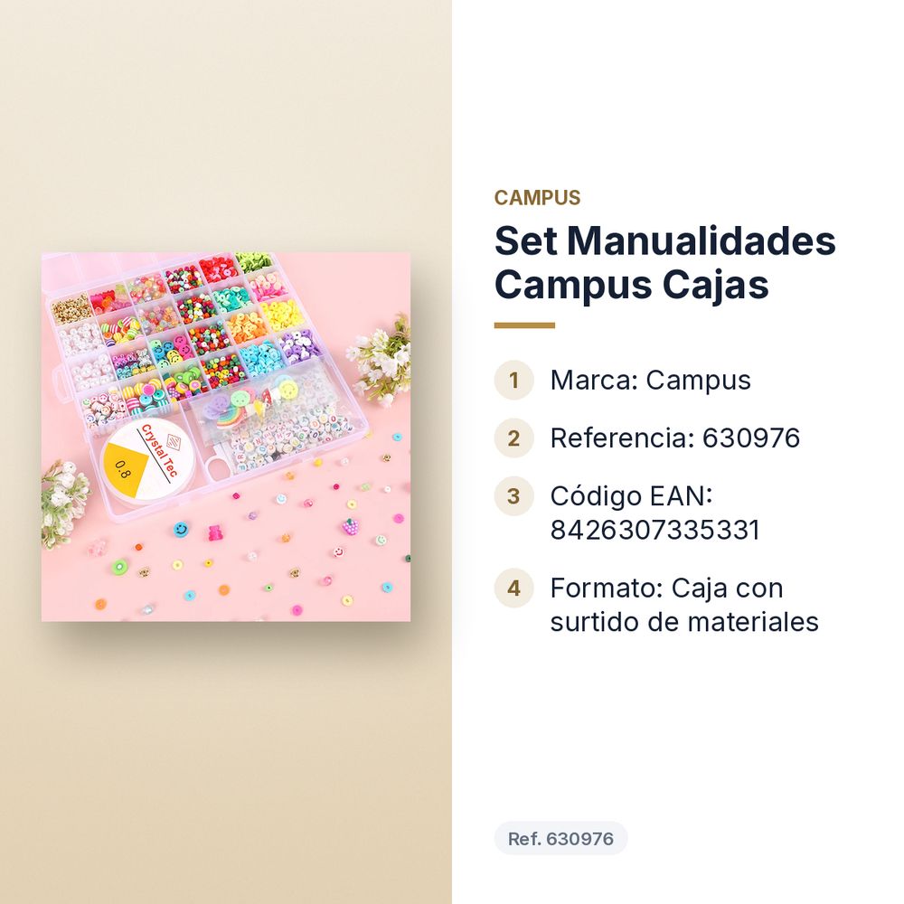 SET MANUALIDADES CAMPUS CAJAS - características principales