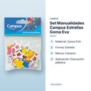 SET MANUALIDADES CAMPUS ESTRELLAS GOMA EVA - características principales