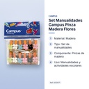 SET MANUALIDADES CAMPUS PINZA MADERA FLORES - características principales