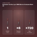 ROTULADOR ACRÍLICO LYRA 1MM MARRON GRADUATE MARK ALL - formato de venta: paquete de 6, caja de 720
