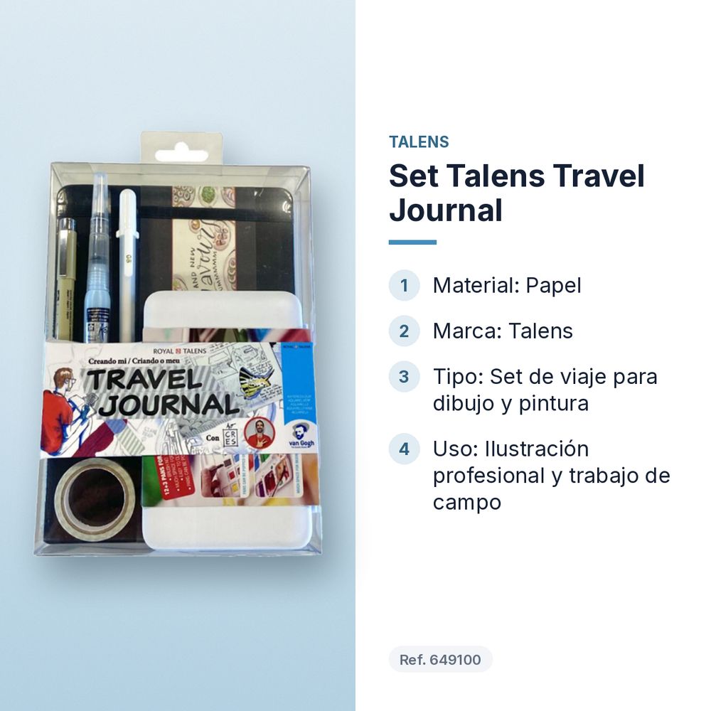 SET TALENS TRAVEL JOURNAL - características principales