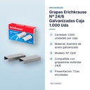 GRAPAS ERICHKRAUSE Nº 24/6 GALVANIZADAS CAJA 1.000 UDS - características principales