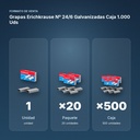 GRAPAS ERICHKRAUSE Nº 24/6 GALVANIZADAS CAJA 1.000 UDS - formato de venta: paquete de 20, caja de 500