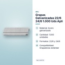 GRAPAS GALVANIZADAS 22/6  24/6 1.000 UDS APLI - características principales
