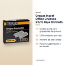 GRAPAS INGRAF OFFICE GRUESOS 23/15  CAJA 1000UDS - características principales