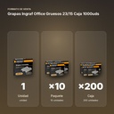 GRAPAS INGRAF OFFICE GRUESOS 23/15  CAJA 1000UDS - formato de venta: paquete de 10, caja de 200