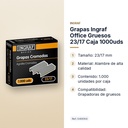 GRAPAS INGRAF OFFICE GRUESOS 23/17 CAJA 1000UDS - características principales