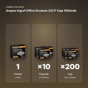 GRAPAS INGRAF OFFICE GRUESOS 23/17 CAJA 1000UDS - formato de venta: paquete de 10, caja de 200