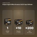 GRAPAS INGRAF OFFICE GRUESOS 23/23 CAJA 1000UDS - formato de venta: paquete de 10, caja de 200