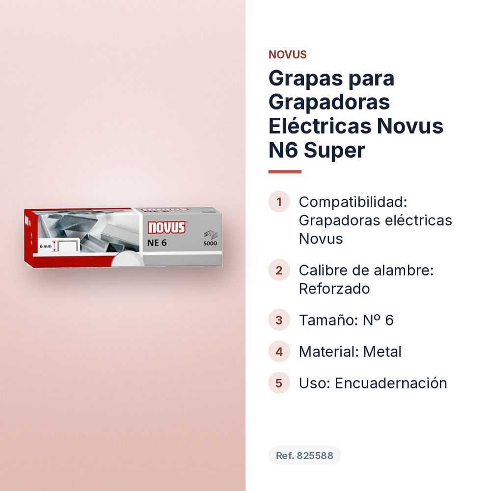 GRAPAS PARA GRAPADORAS ELÉCTRICAS NOVUS N6 SUPER - características principales