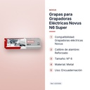 GRAPAS PARA GRAPADORAS ELÉCTRICAS NOVUS N6 SUPER - características principales