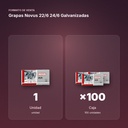 GRAPAS NOVUS 22/6 24/6 GALVANIZADAS - formato de venta: caja de 100