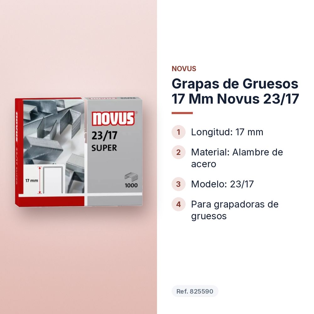 GRAPAS DE GRUESOS 17 MM NOVUS 23/17 - características principales
