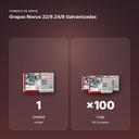 GRAPAS NOVUS 22/8 24/8 GALVANIZADAS - formato de venta: caja de 100