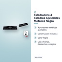 TALADRADORA 4 TALADROS AJUSTABLES METÁLICA NEGRA - características principales