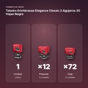 TALADRO ERICHKRAUSE ELEGANCE CLASSIC 2 AGUJEROS 20 HOJAS NEGRO - formato de venta: paquete de 12, caja de 72