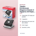 TALADRO ERICHKRAUSE ELEGANCE CLASSIC 2 AGUJEROS 30 HOJAS NEGRO - características principales