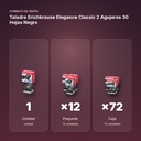 TALADRO ERICHKRAUSE ELEGANCE CLASSIC 2 AGUJEROS 30 HOJAS NEGRO - formato de venta: paquete de 12, caja de 72