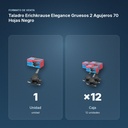 TALADRO ERICHKRAUSE ELEGANCE GRUESOS 2 AGUJEROS 70 HOJAS NEGRO  - formato de venta: caja de 12