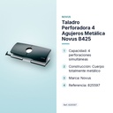 TALADRO PERFORADORA 4 AGUJEROS METÁLICA NOVUS B425 - características principales
