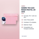 SOBRE 110x220 ROSA PASTEL 20 UDS - características principales