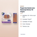 PAPEL DE SEDA LISO NARANJA BOLSA 10 HOJAS - características principales