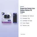 PAPEL DE SEDA LISO NEGRO BOLSA 10 HOJAS - características principales