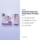 PAPEL DE SEDA LISO ROSA BOLSA 10 HOJAS - características principales