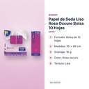 PAPEL DE SEDA LISO ROSA OSCURO BOLSA 10 HOJAS - características principales