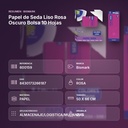 PAPEL DE SEDA LISO ROSA OSCURO BOLSA 10 HOJAS - resumen de atributos