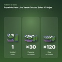 PAPEL DE SEDA LISO VERDE OSCURO BOLSA 10 HOJAS - formato de venta: paquete de 30, caja de 120