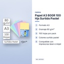 PAPEL A3 80GR 100 HJS SURTIDO PASTEL - características principales