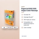 PAPEL A4 80G 500 HOJAS COLOR NARANJA - características principales