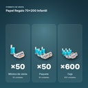 PAPEL REGALO 70X200 INFANTIL - formato de venta: paquete de 50, caja de 600