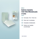 SOBRE+TARJETA 114*162 METALIZADO 3 UDS - características principales
