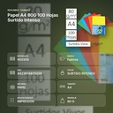 PAPEL A4 80G 100 HOJAS SURTIDO INTENSO  - resumen de atributos