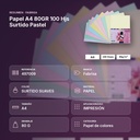 PAPEL A4 80GR 100 HJS SURTIDO PASTEL - resumen de atributos