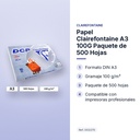 PAPEL CLAIREFONTAINE A3 100G PAQUETE DE 500 HOJAS - características principales