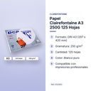 PAPEL CLAIREFONTAINE A3 250G 125 HOJAS - características principales