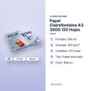PAPEL CLAIREFONTAINE A3 300G 125 HOJAS - características principales