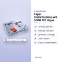 PAPEL CLAIREFONTAINE A3 350G 125 HOJAS - características principales