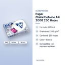 PAPEL CLAIREFONTAINE A4  200G 250 HOJAS - características principales
