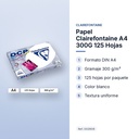 PAPEL CLAIREFONTAINE A4 300G 125 HOJAS - características principales