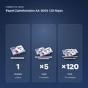 PAPEL CLAIREFONTAINE A4 300G 125 HOJAS - formato de venta: caja de 5, palé de 120