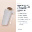 PAPEL PLOTTER 610 mm x 50 m 80 g STANDARD GUARRO & CANSON - características principales