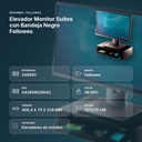 ELEVADOR MONITOR SUITES CON BANDEJA NEGRO FELLOWES - resumen de atributos
