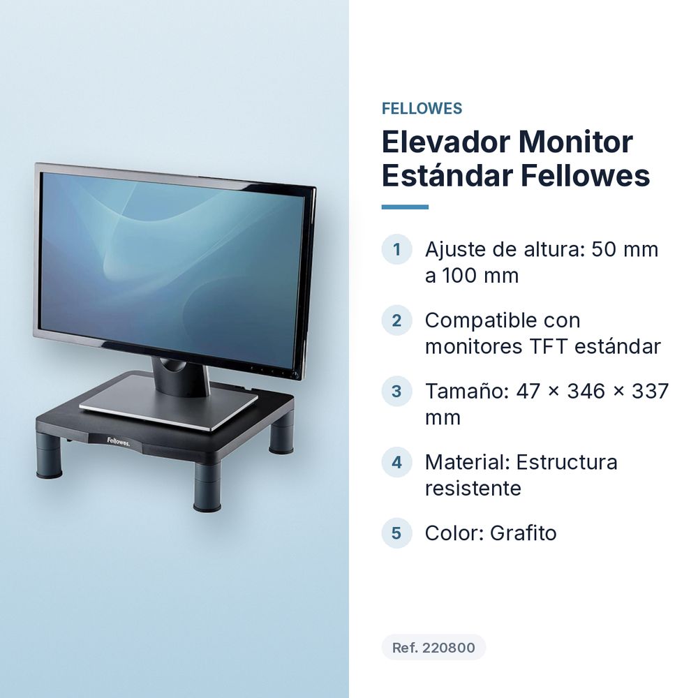ELEVADOR MONITOR ESTÁNDAR FELLOWES - características principales